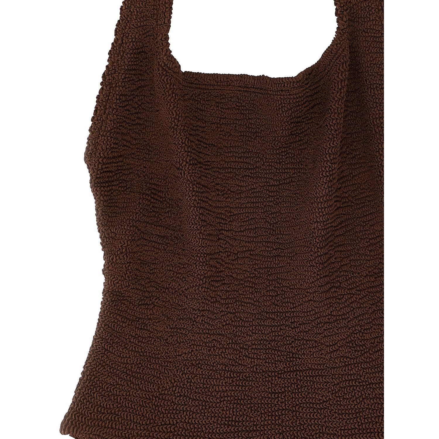 Hunza G Brown Polyamide One-Piece Swimsuit