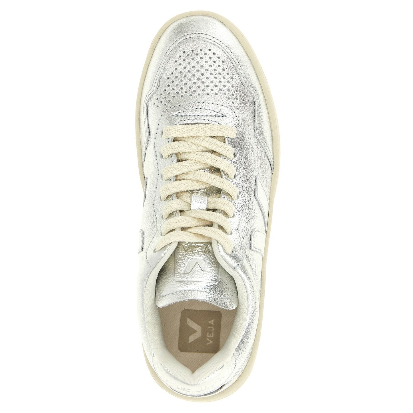 Veja Silver Genuine Leather Low Top Sneakers
