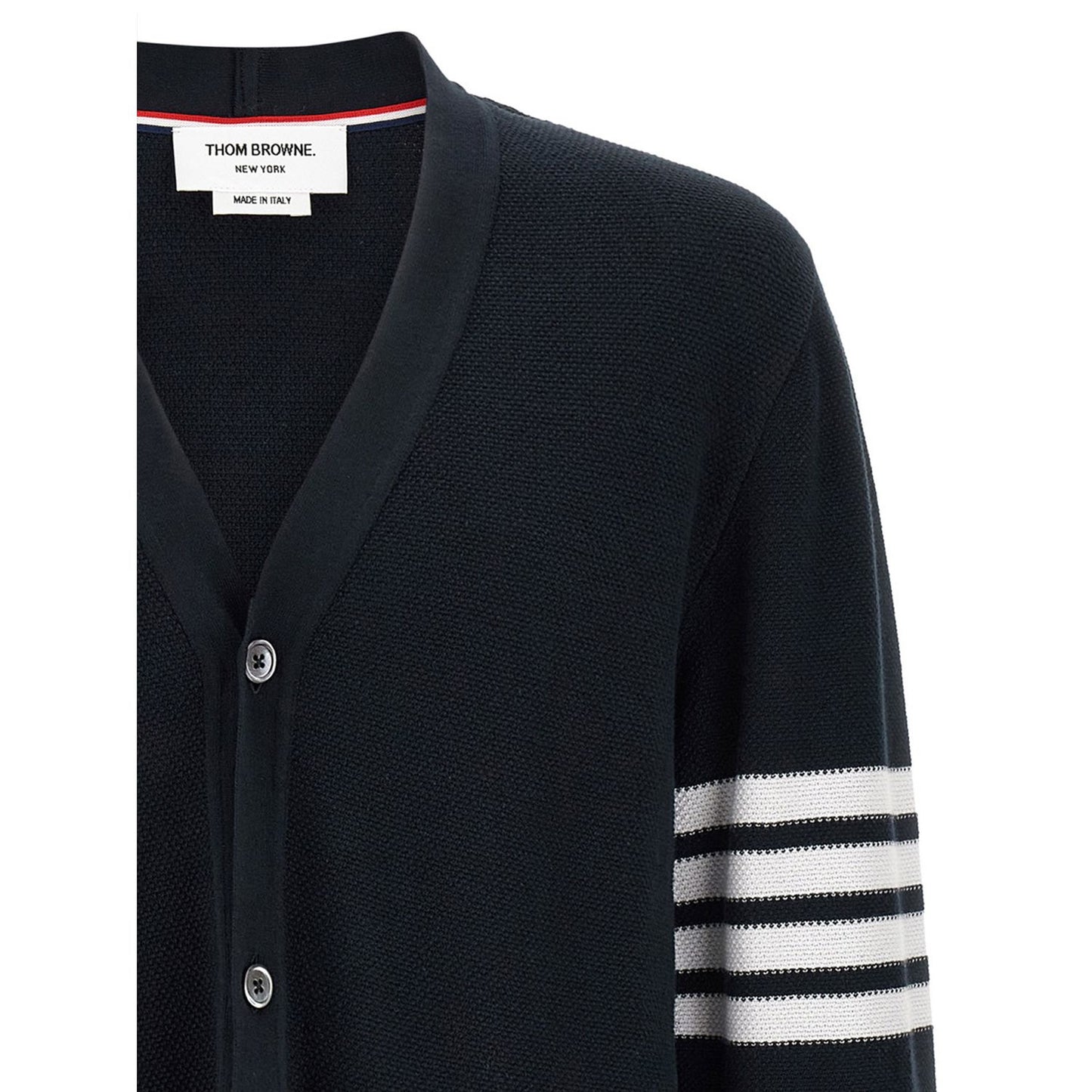 Thom Browne Blue Cotton Cardigan