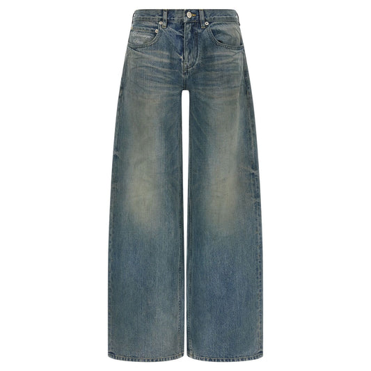 Balenciaga Blue Cotton Relaxed Fit Jeans