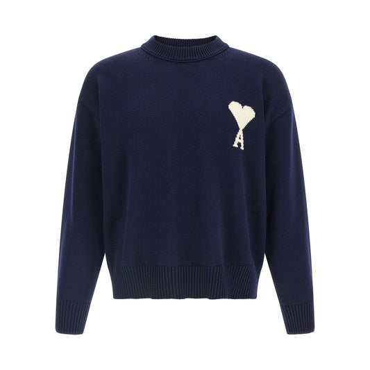 Ami Paris Blue Wool Cardigan