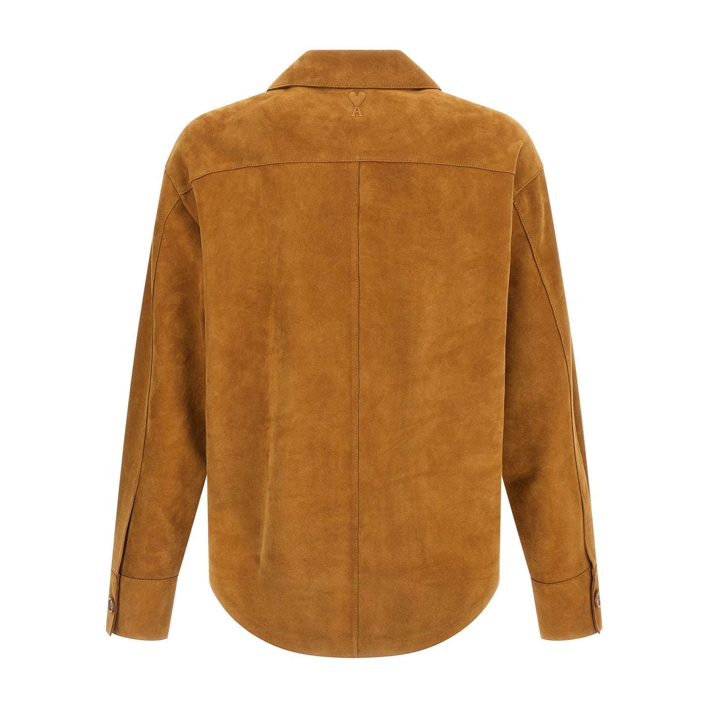 Ami Paris Brown Lamb Leather Leather Jacket