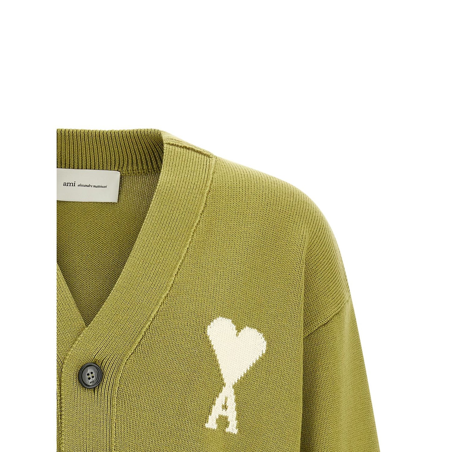 Ami Paris Bicolor Wool Cardigan