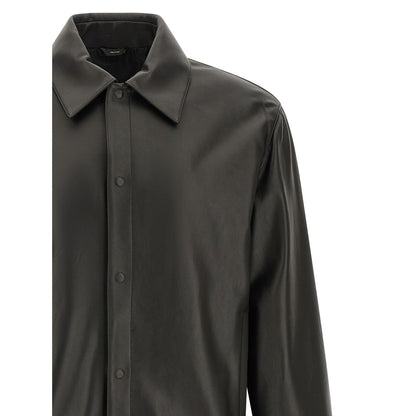 Fendi Black Lamb Leather Leather Jacket