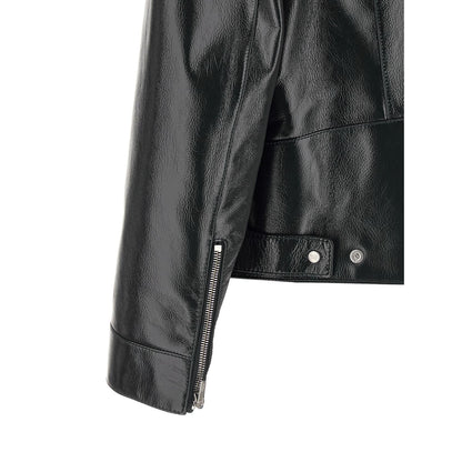 Fendi Blue Lamb Leather Leather Jacket