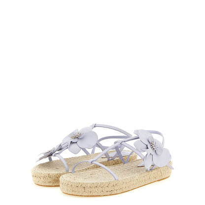 Zimmermann Purple Cowhide Flat Sandals