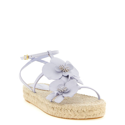 Zimmermann Purple Cowhide Flat Sandals