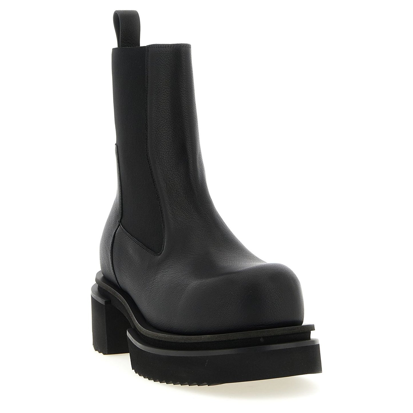 Rick Owens Black Goatskin Ankle Boots