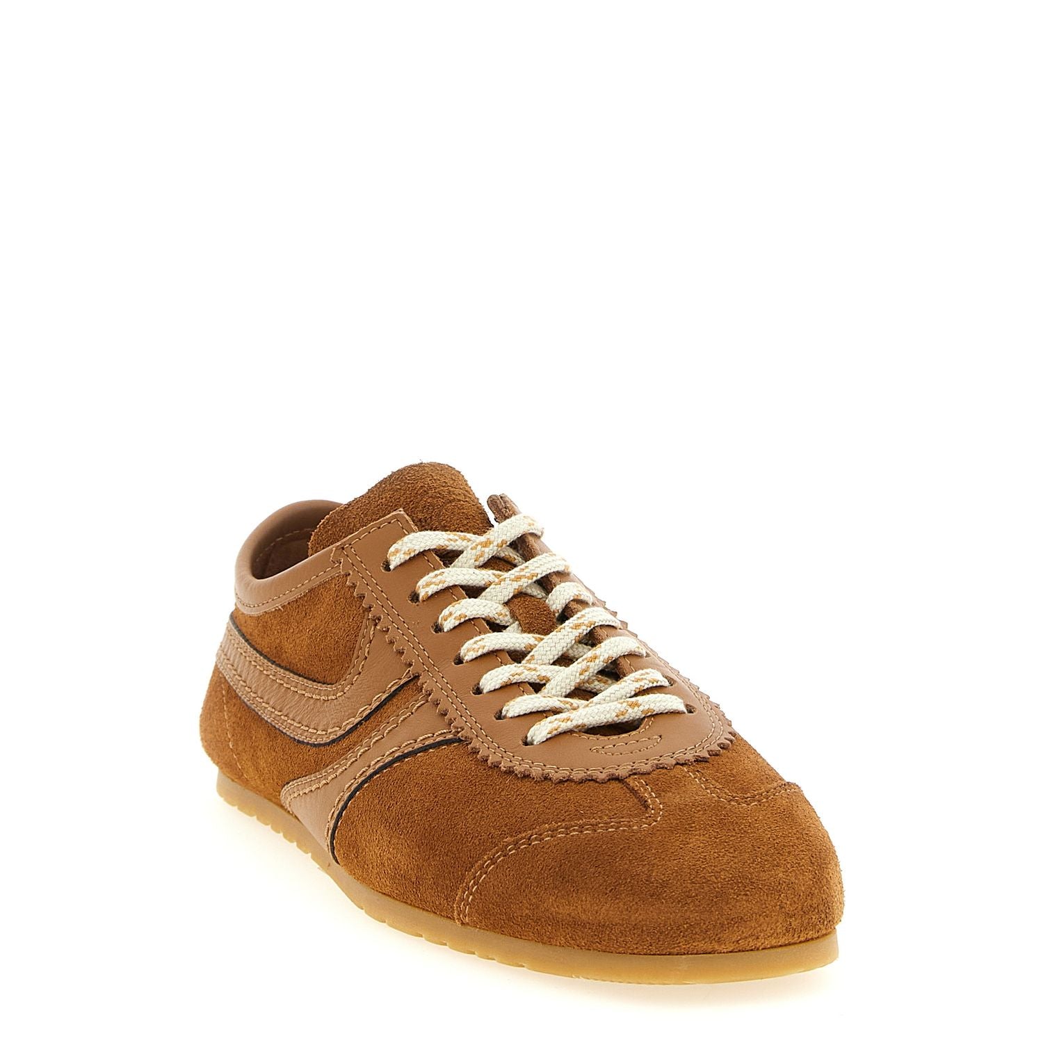 Dries Van Noten Brown Calfskin Sneakers