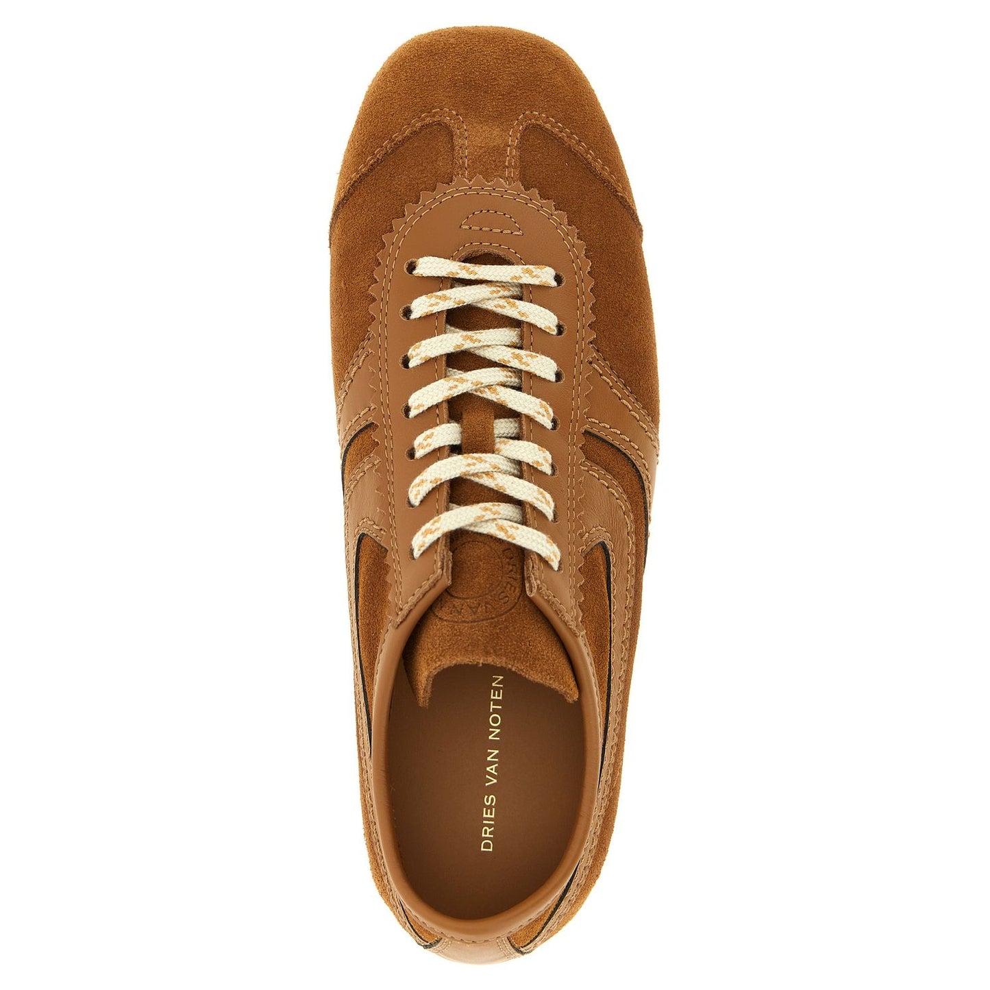 Dries Van Noten Brown Calfskin Sneakers