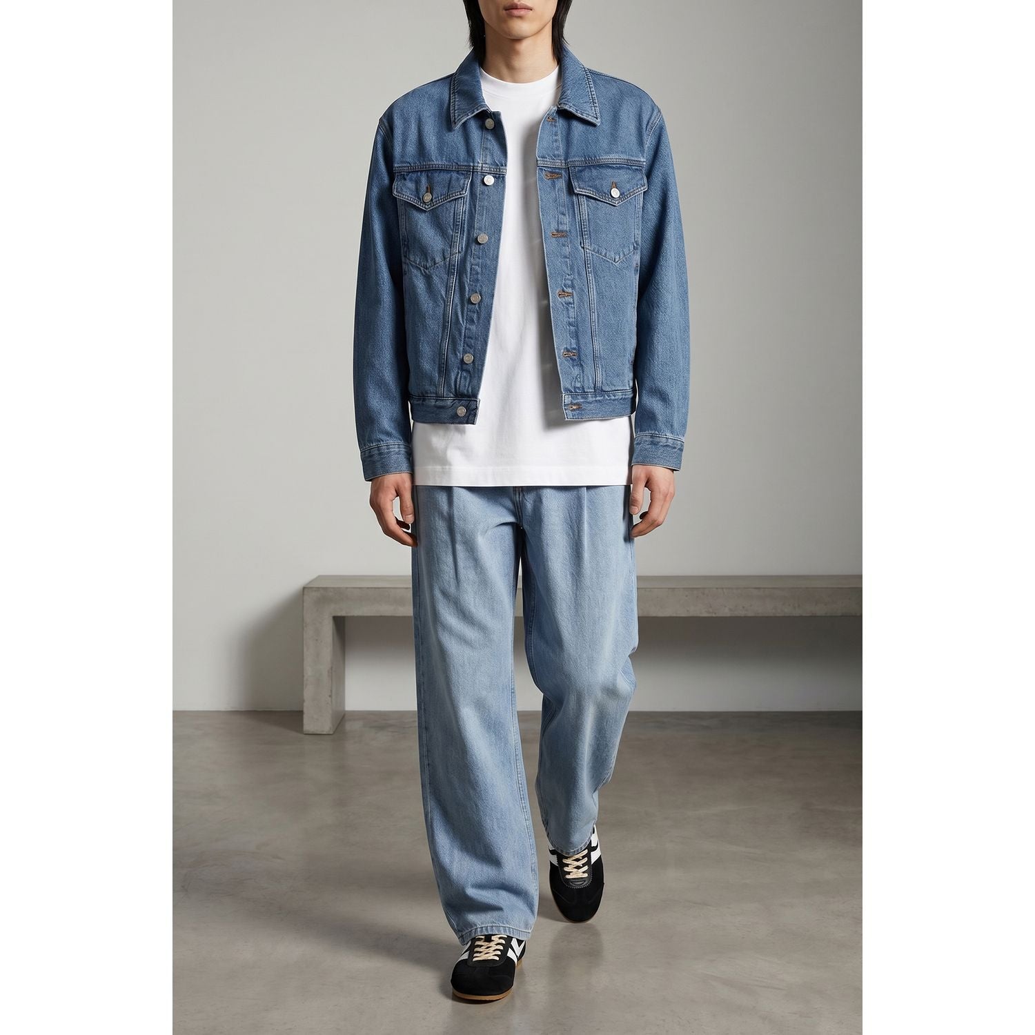 Dries Van Noten Bicolor Calfskin Sneakers