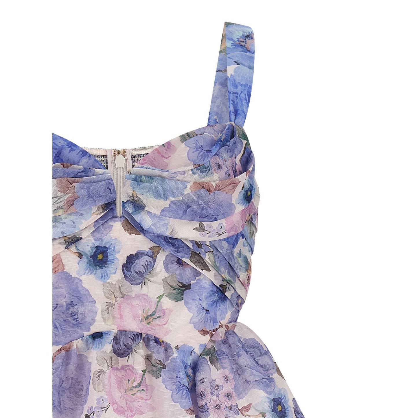 Zimmermann Blue Linen Short Dress