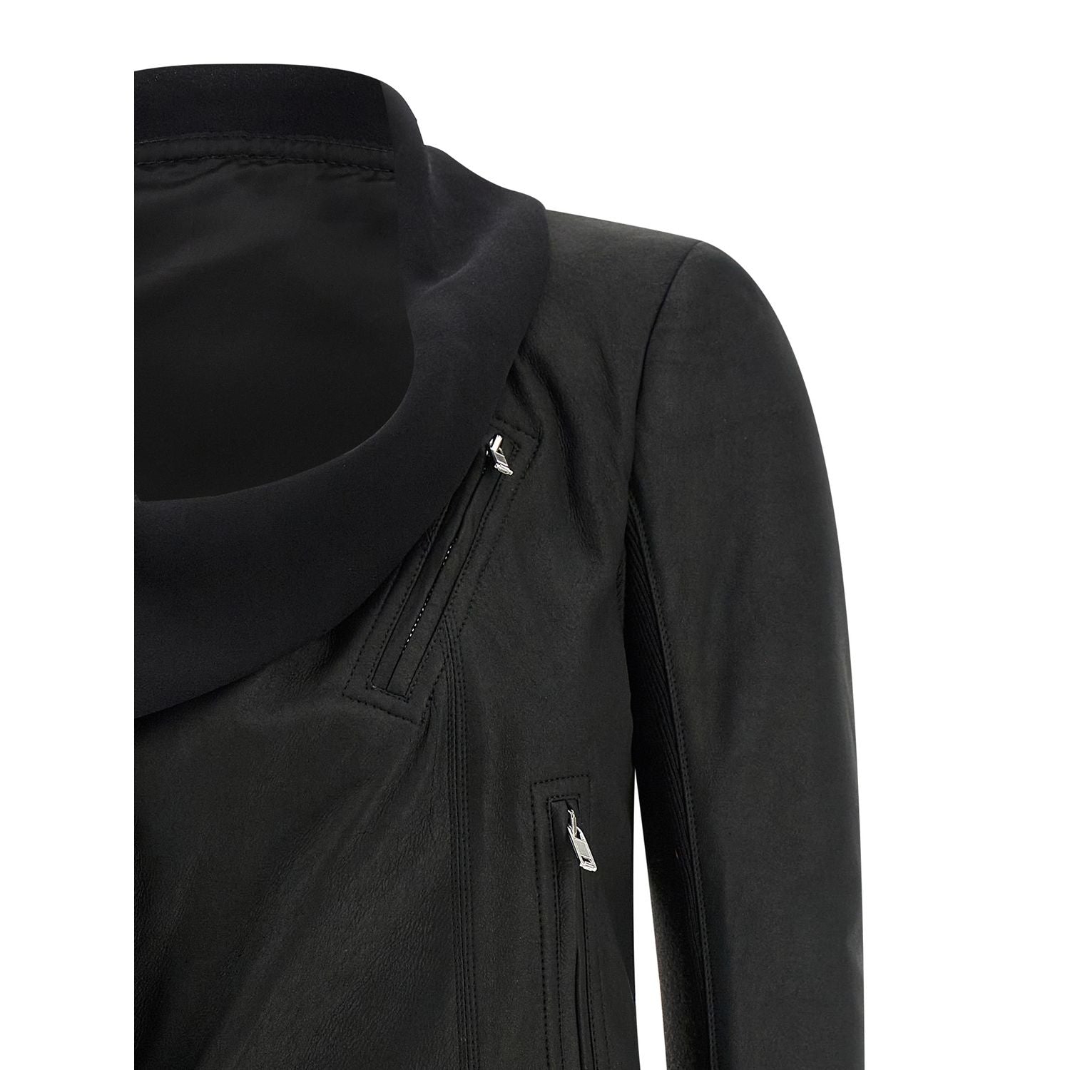 Rick Owens Black Lamb Leather Leather Jacket