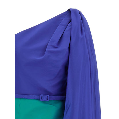 Carolina Herrera Multicolor Silk Midi Dress