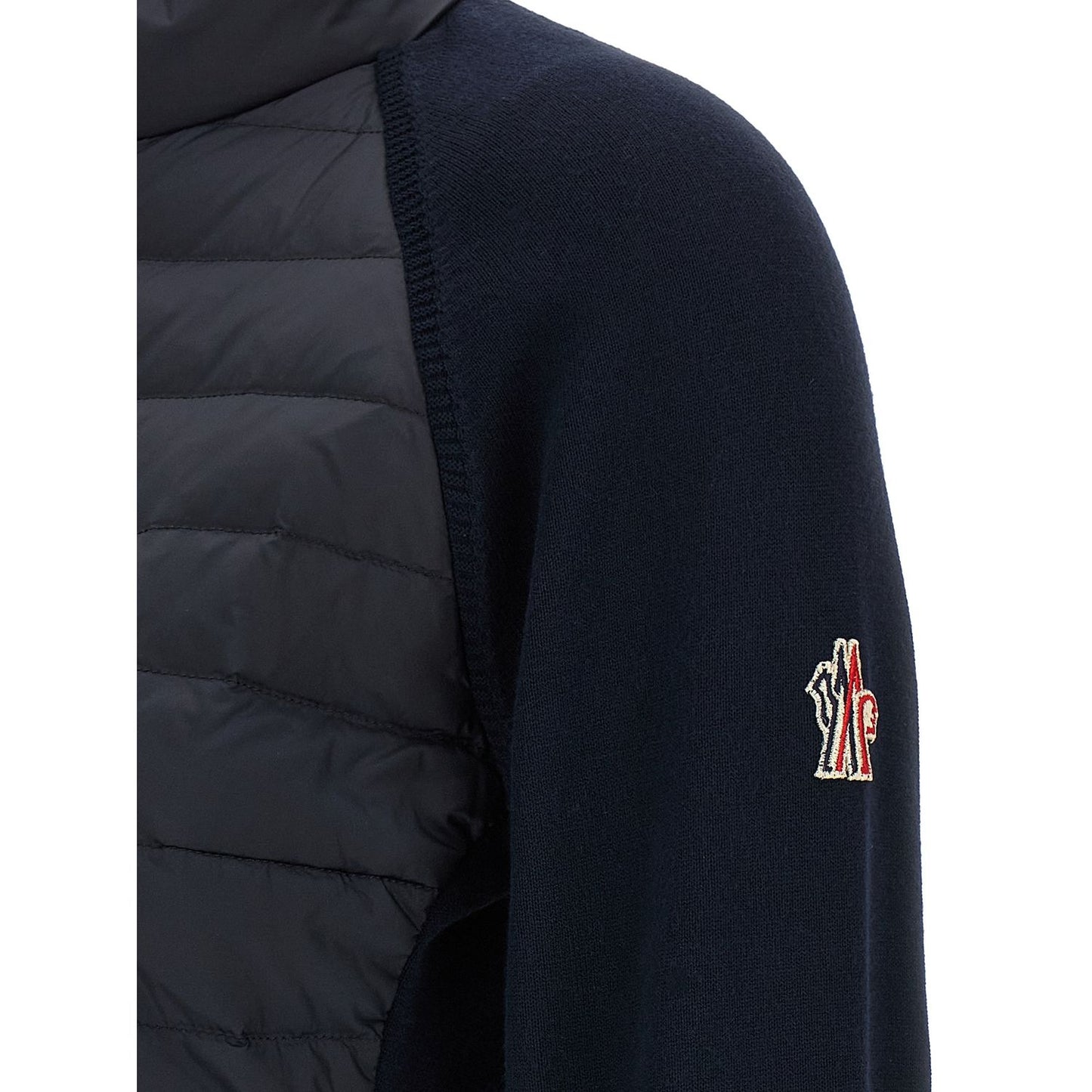 Moncler Grenoble Blue Polyamide Cardigan