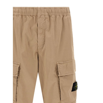 Stone Island Beige Cotton Cargo Pants