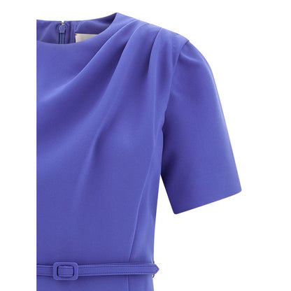 Carolina Herrera Blue Polyester Midi Dress
