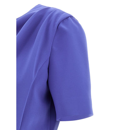 Carolina Herrera Blue Polyester Midi Dress