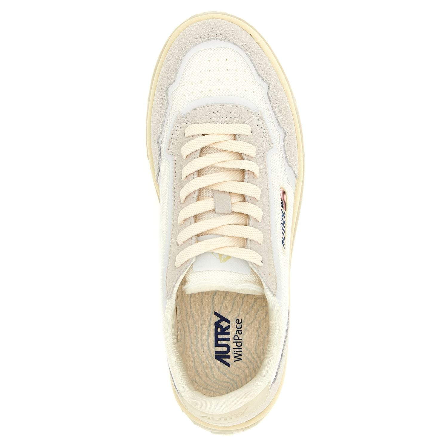Autry Gray Cotton Low Top Sneakers