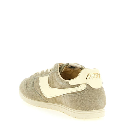 Autry Gray Cowhide Athletic Sneakers