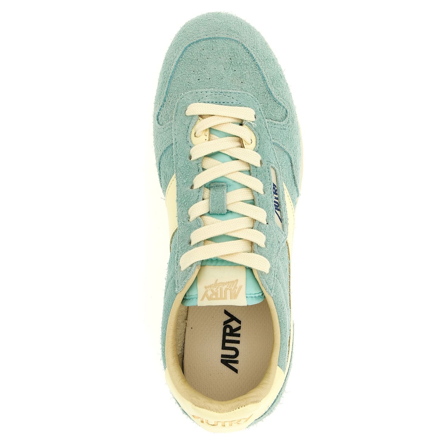 Autry Blue Cowhide Low Top Sneakers