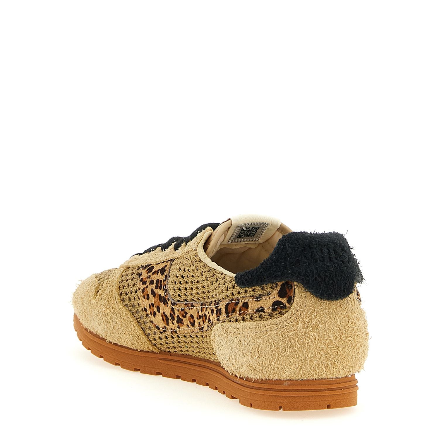 Autry Beige Cotton Athletic Sneakers