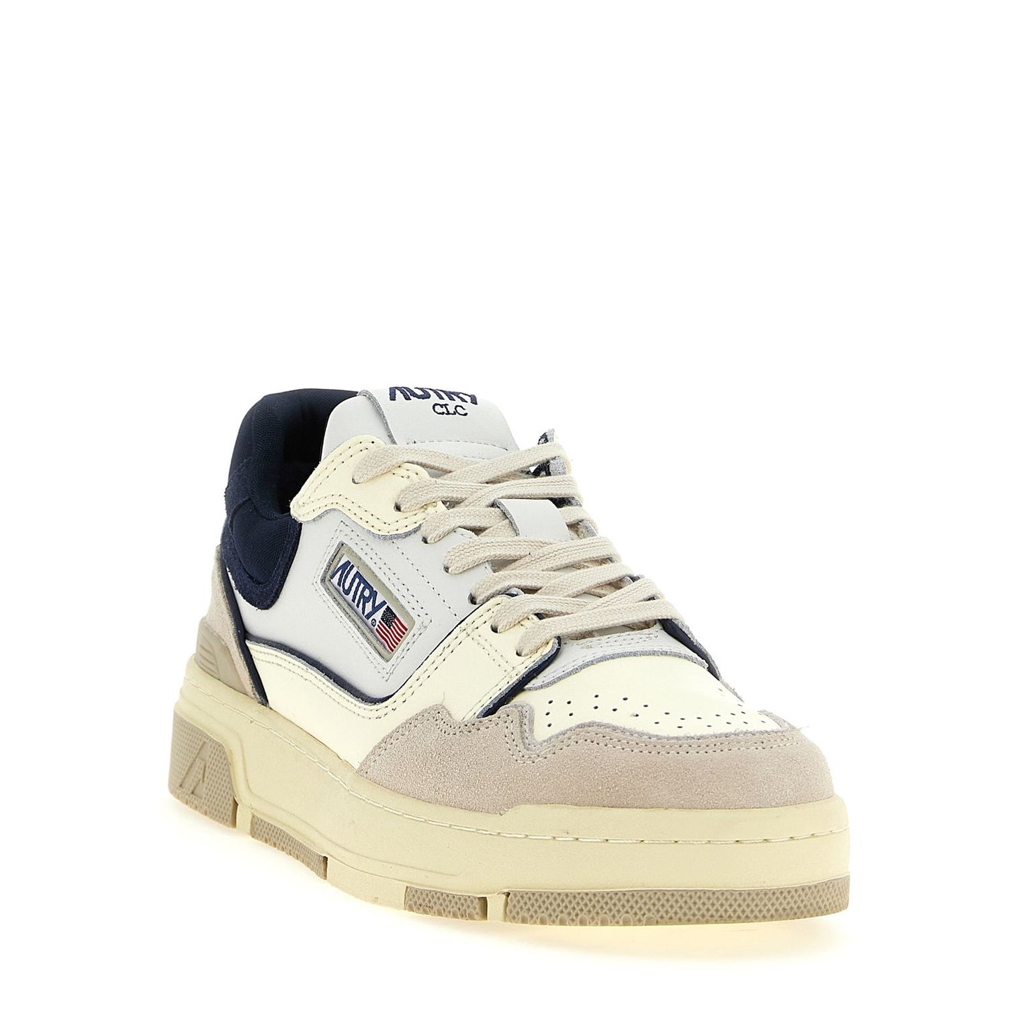 Autry Blue Cowhide Low Top Sneakers
