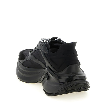Fendi Black Calfskin Athletic Sneakers