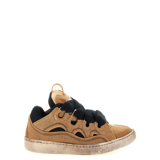 Lanvin Brown Cotton Chunky Sneakers