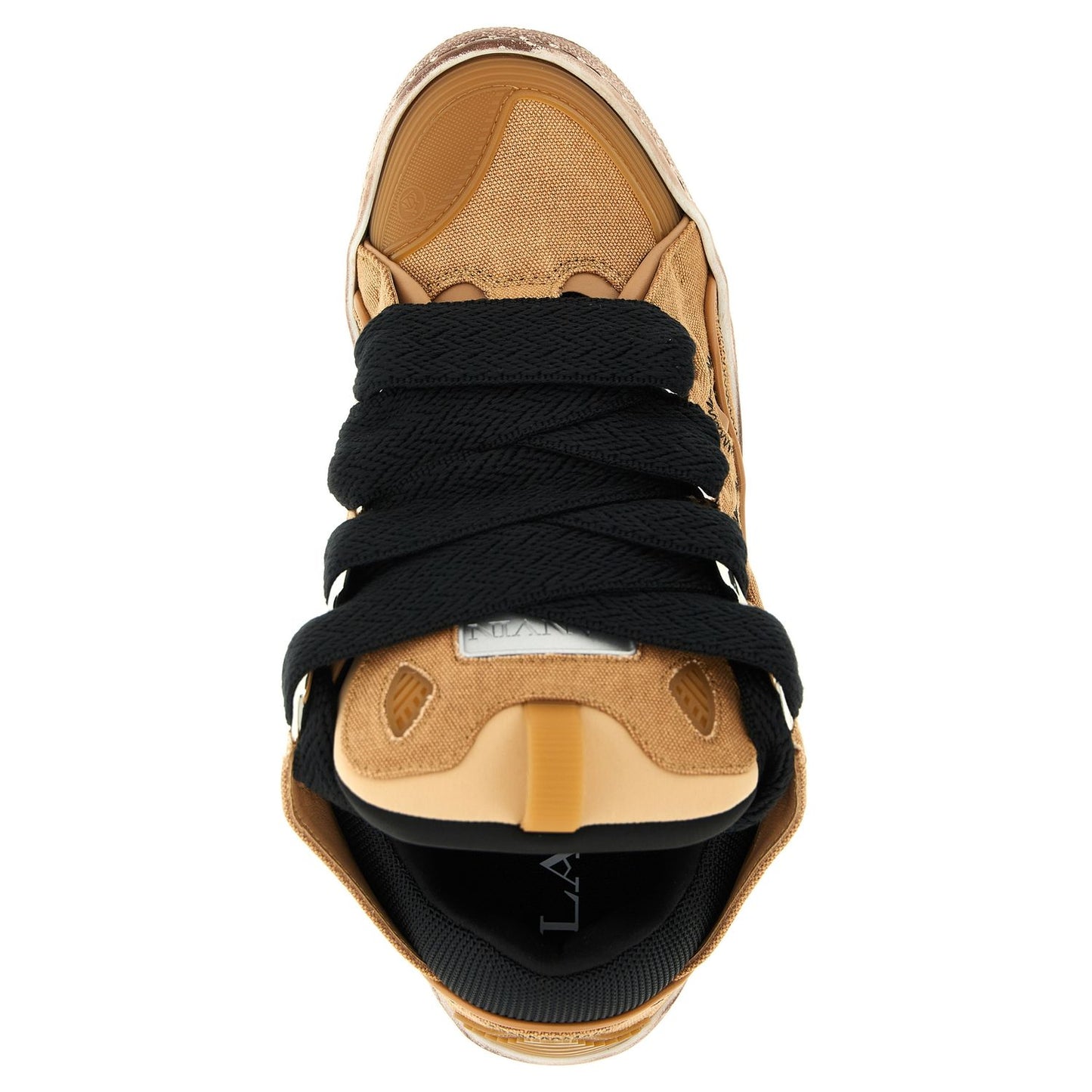 Lanvin Brown Cotton Chunky Sneakers