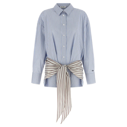 The Attico Blue Cotton Short Dress