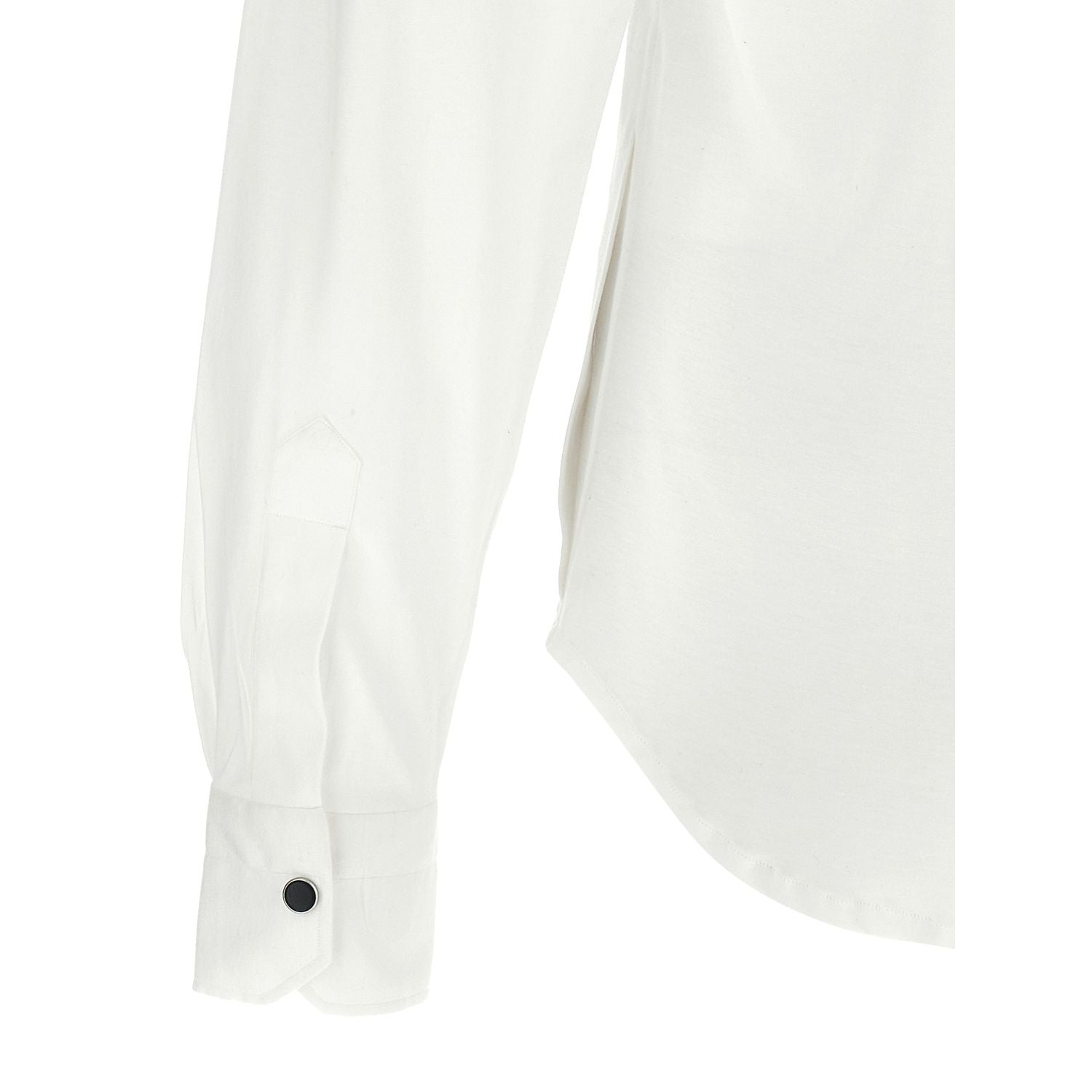 Kiton White Cotton Blouse