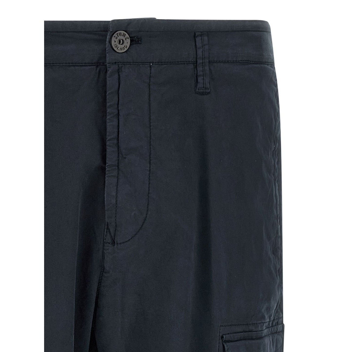Stone Island Blue Cotton Cargo Pants