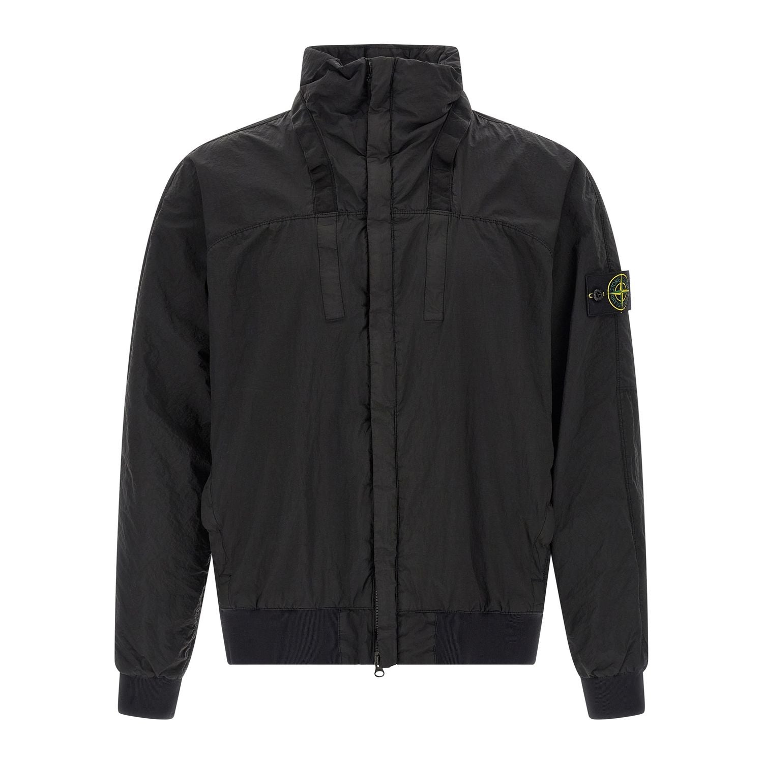 Stone Island Black Polyamide Bomber