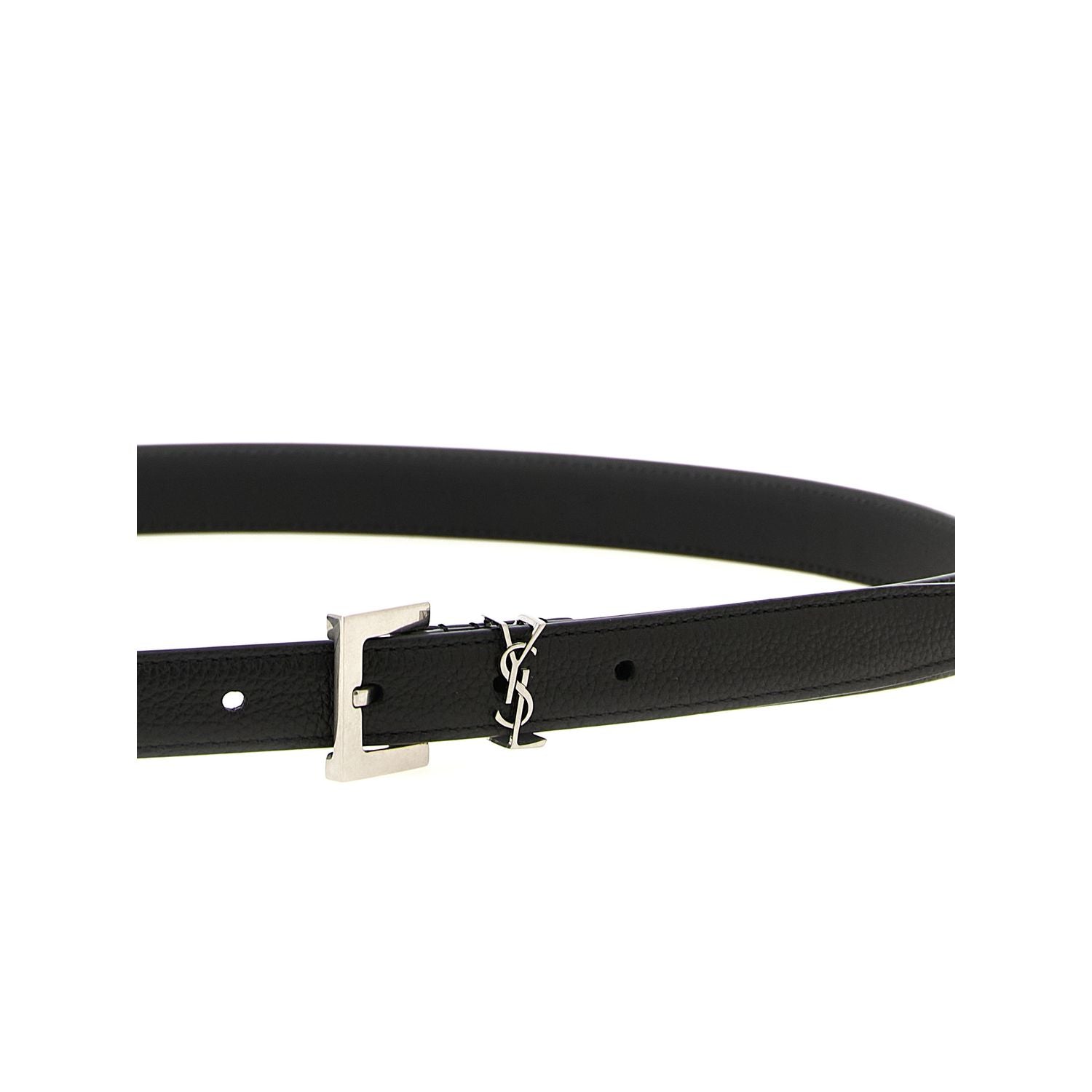 Saint Laurent Black Calfskin Regular Belt