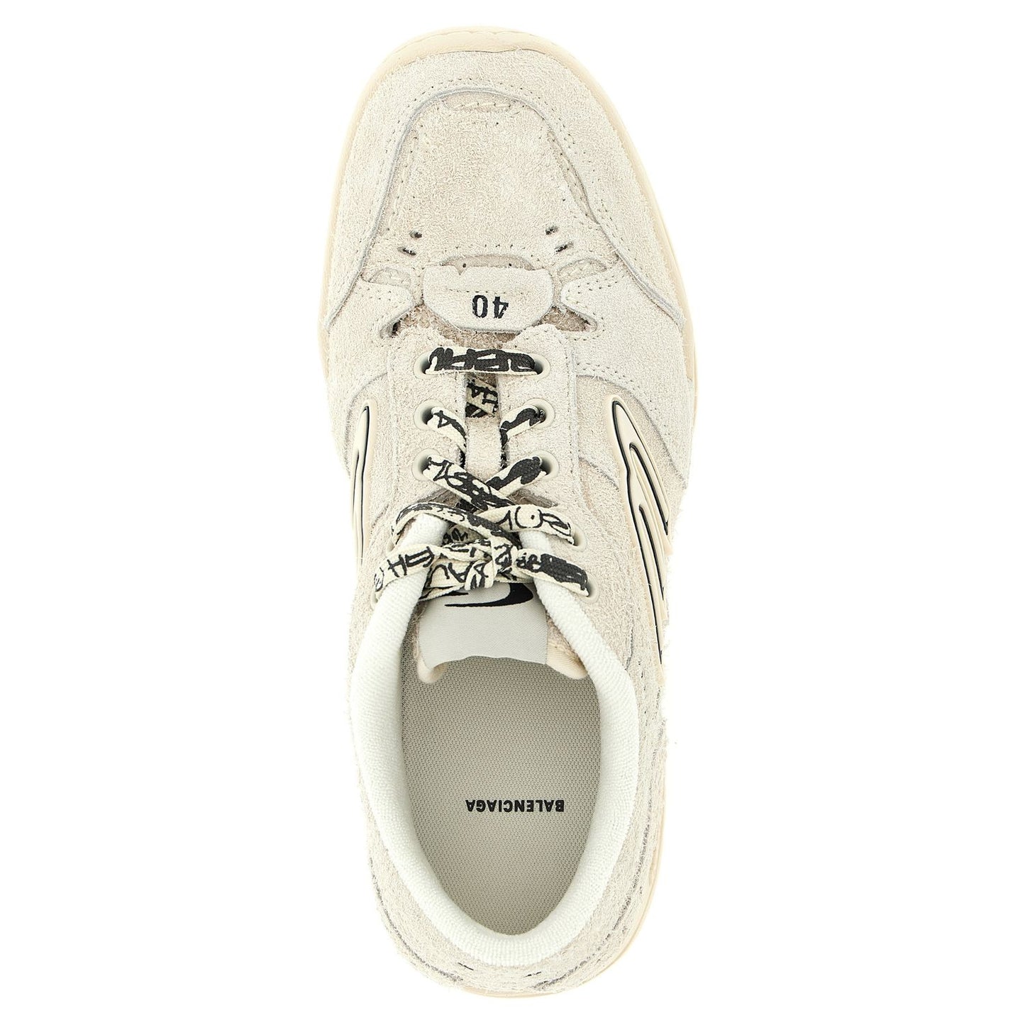 Balenciaga Beige Bovine Leather Platform Sneakers