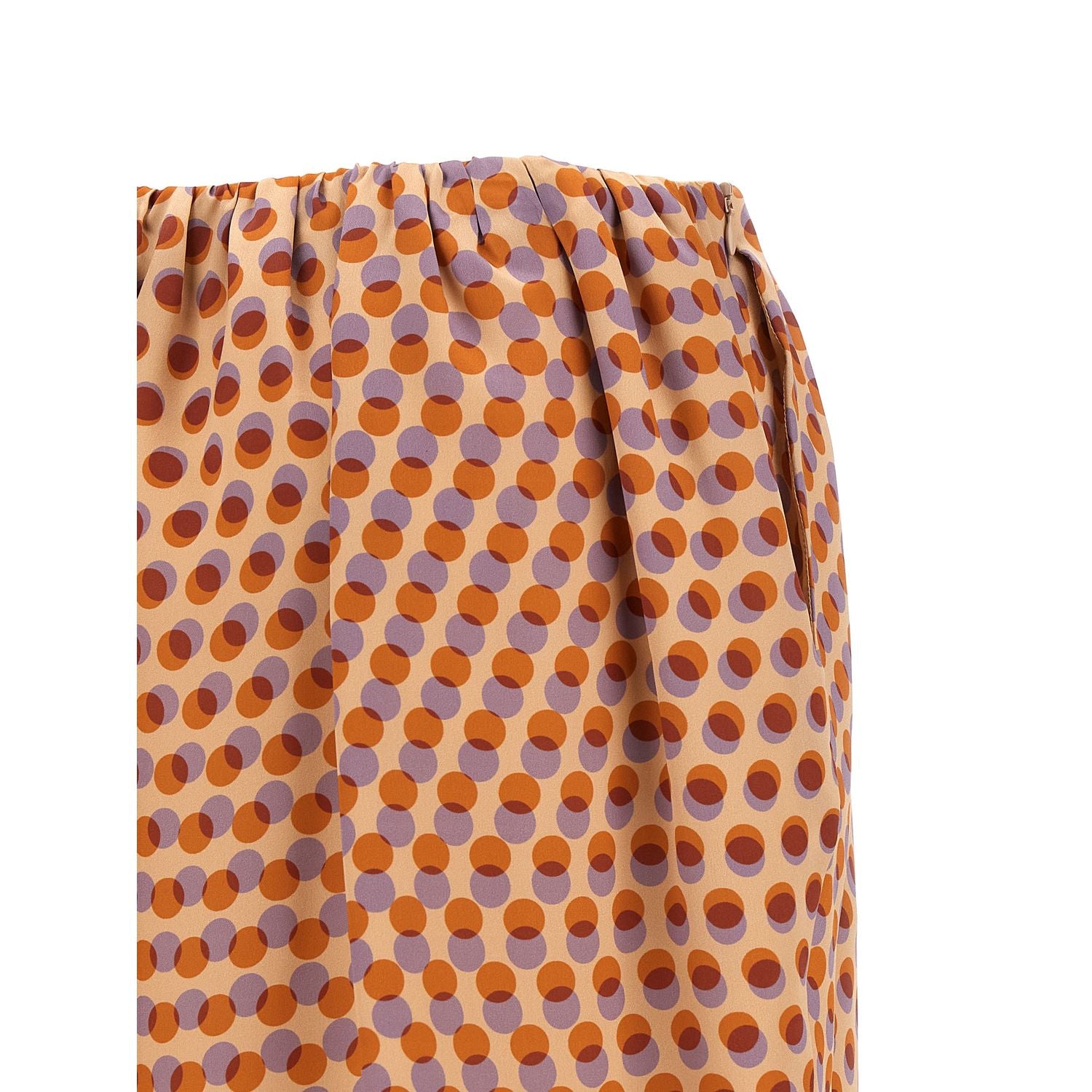 Dries Van Noten Multicolor Silk Midi Skirt