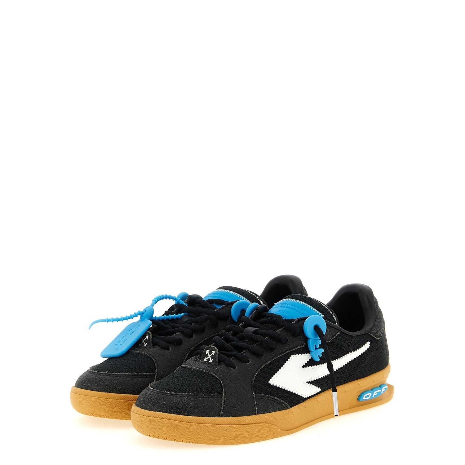 Off-White Black Polyester Athletic Sneakers