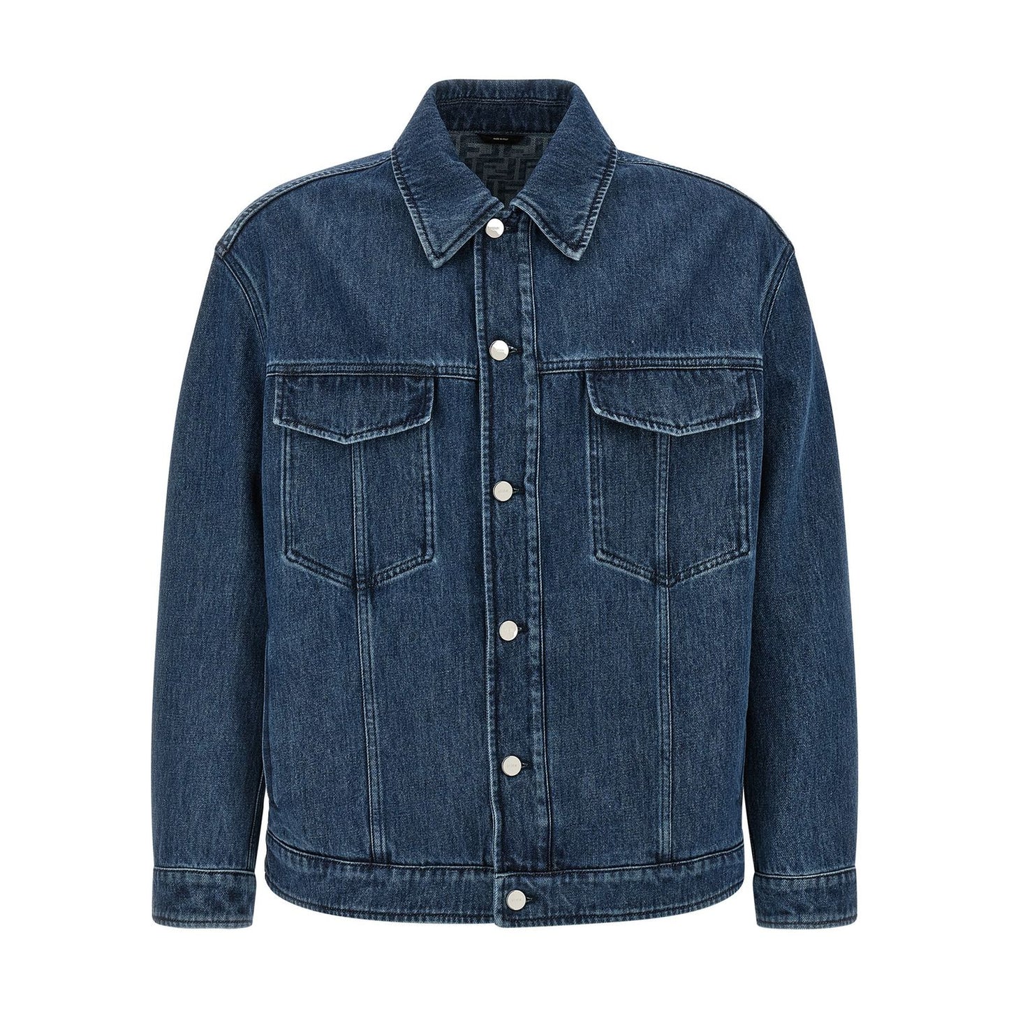 Fendi Blue Cotton Denim Jacket