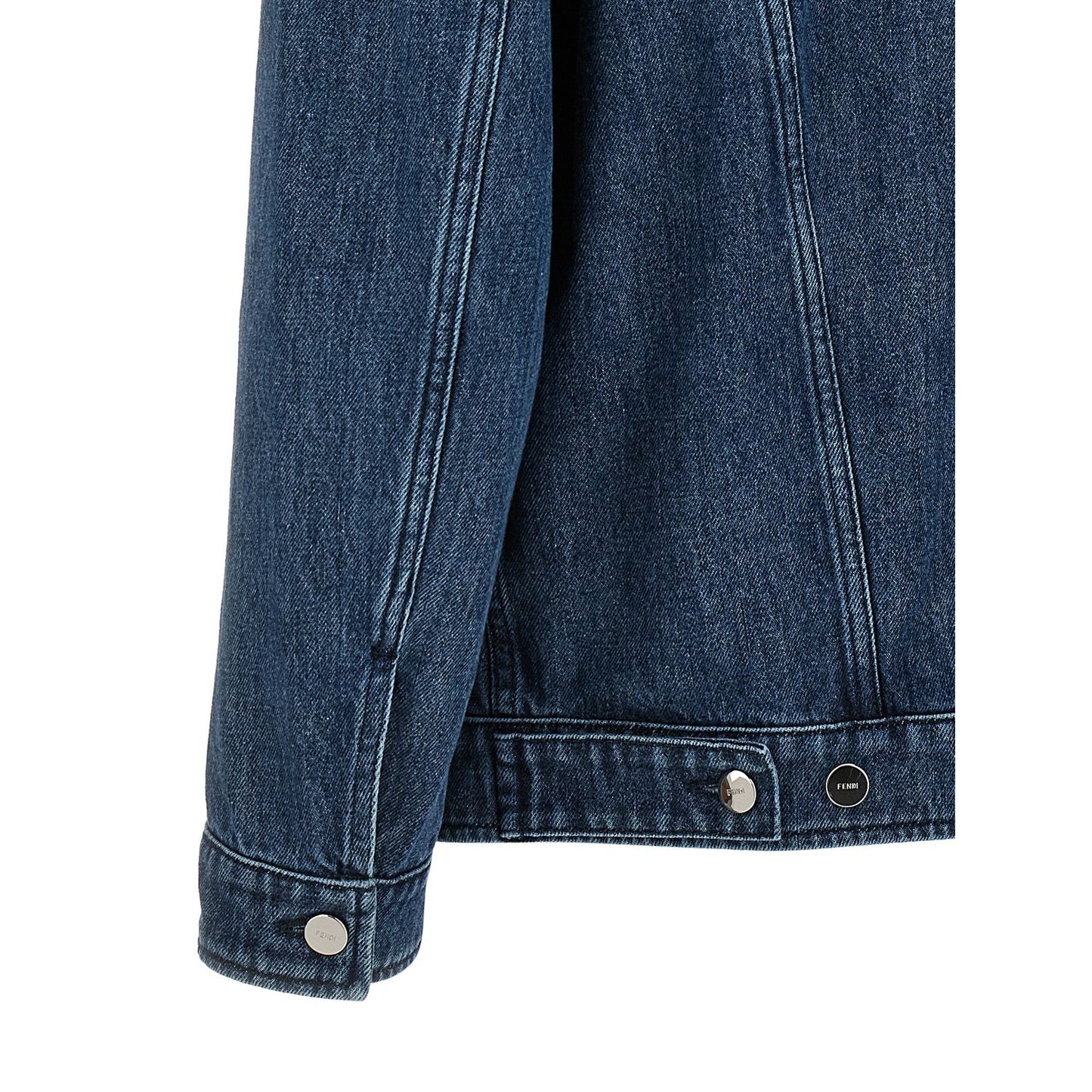 Fendi Blue Cotton Denim Jacket
