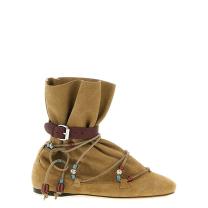 Isabel Marant Beige Calfskin Ankle Boots
