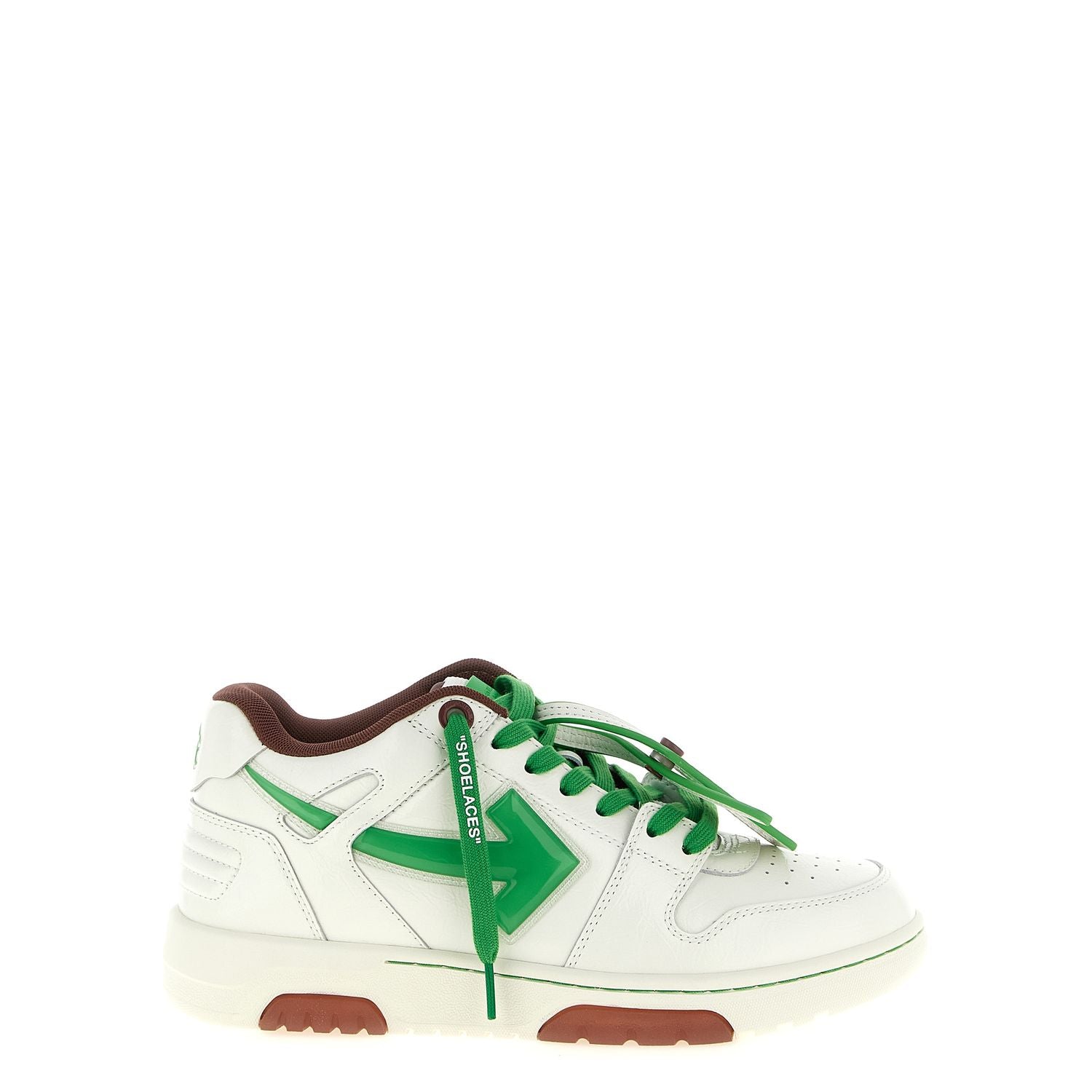 Off-White Bicolor Leather Athletic Sneakers