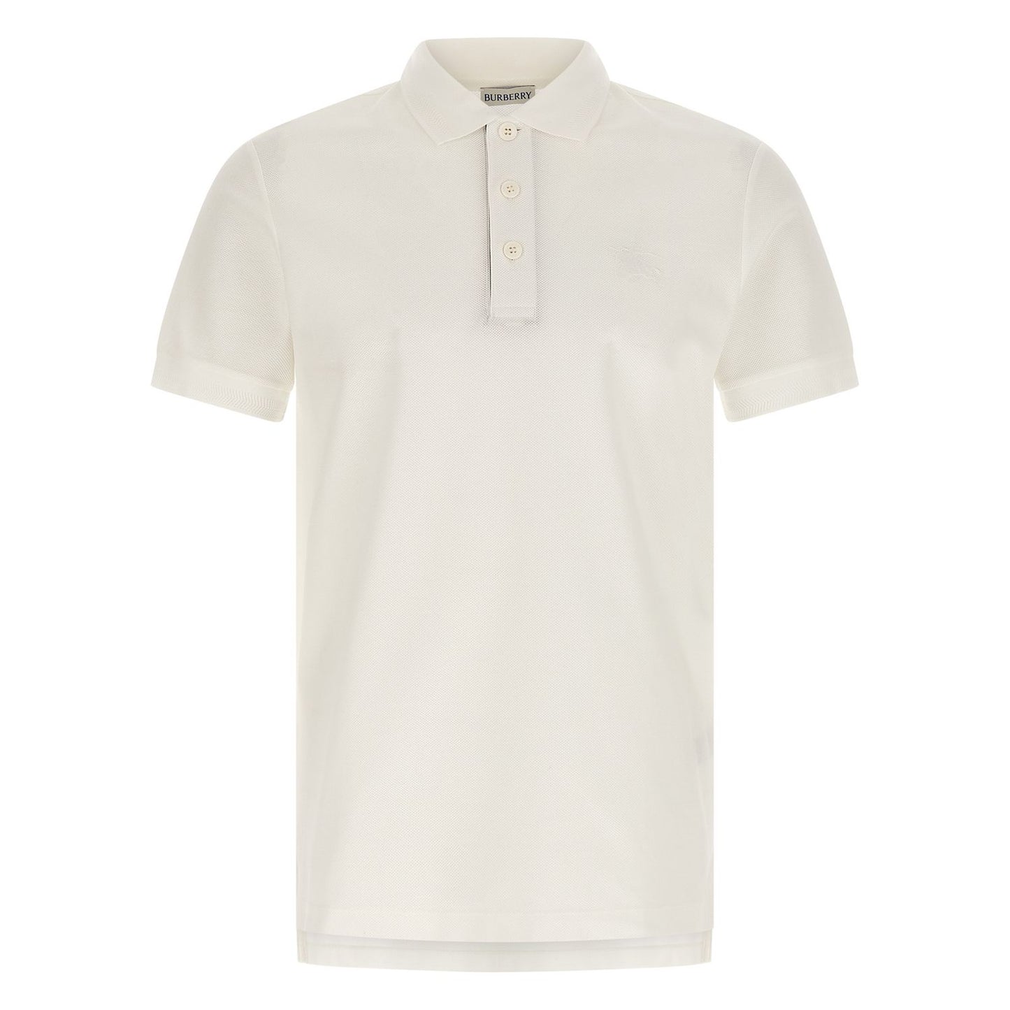 Burberry White Cotton Polo Shirt
