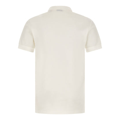 Burberry White Cotton Polo Shirt