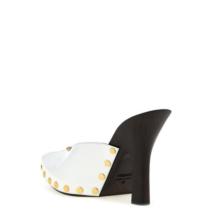 Versace Bicolor Calfskin High Heel Pumps