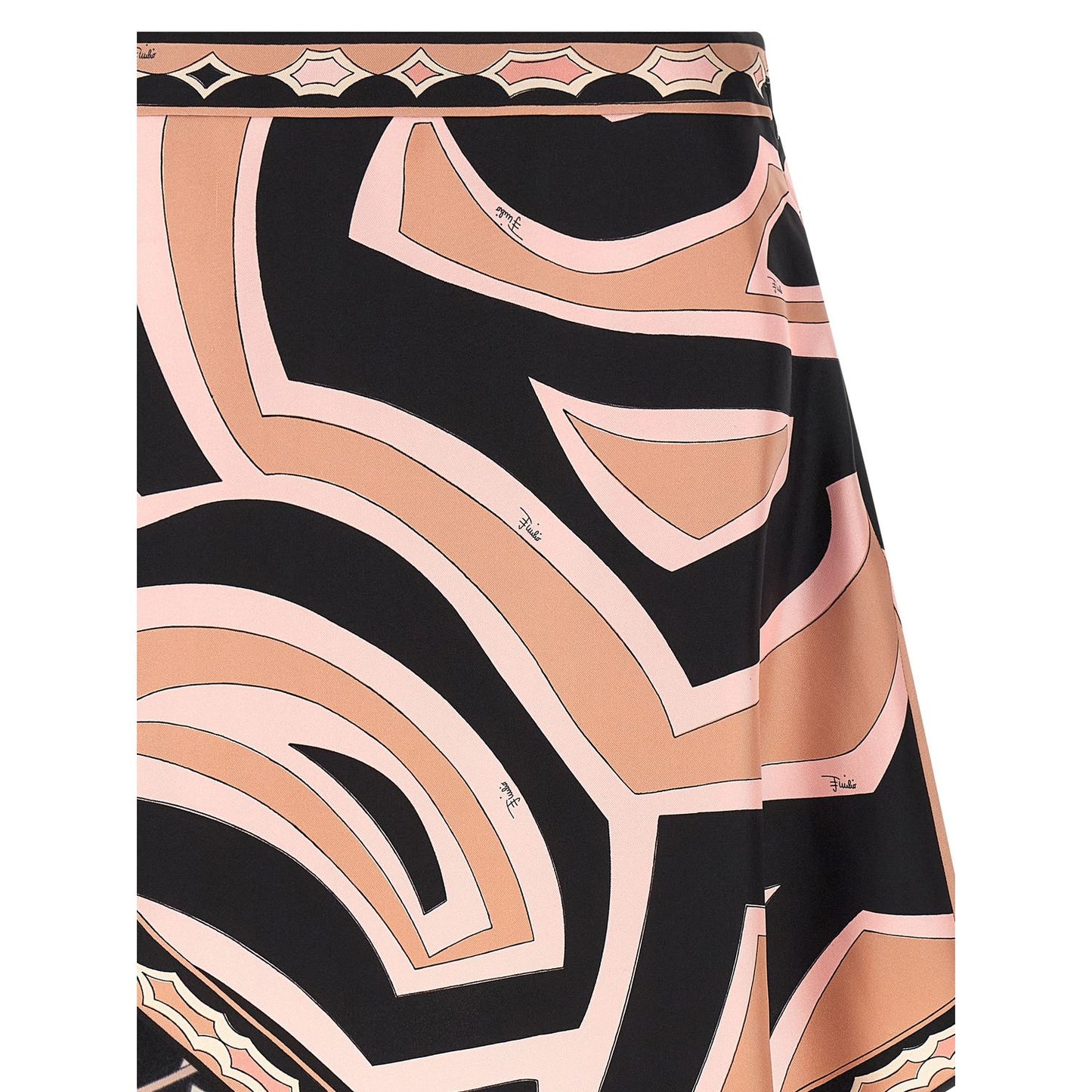 Emilio Pucci Multicolor Silk Long Skirt