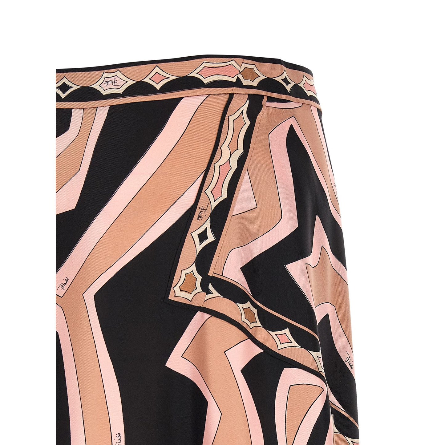 Emilio Pucci Multicolor Silk Long Skirt