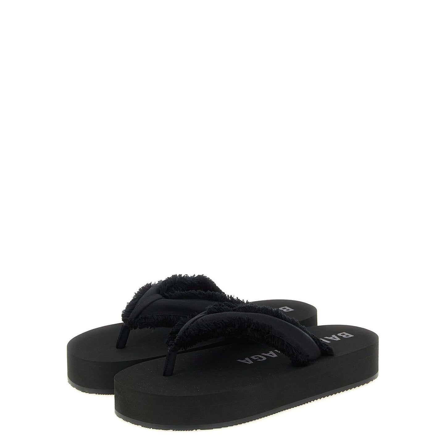 Balenciaga Black Viscose Slides