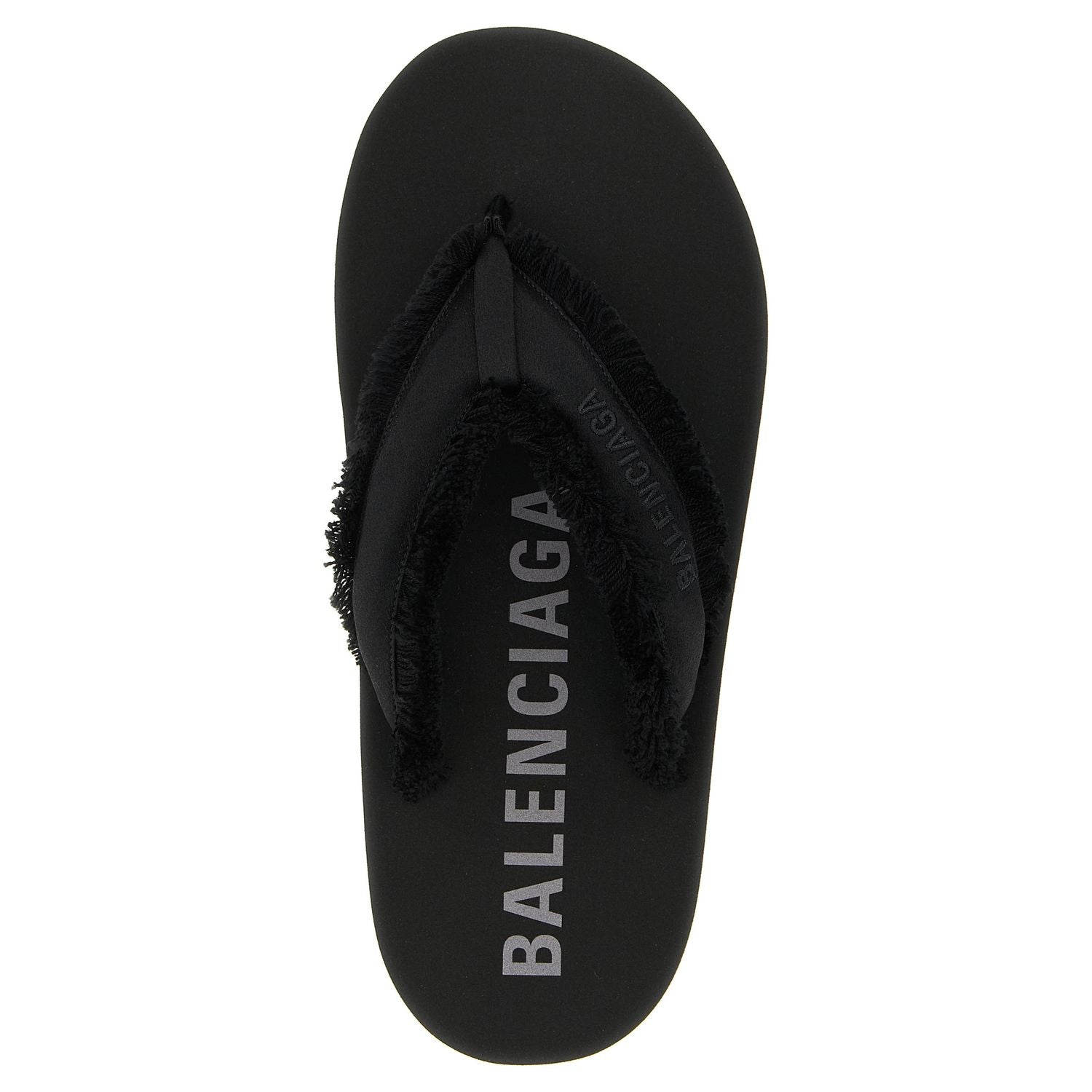 Balenciaga Black Viscose Slides