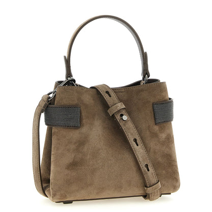Brunello Cucinelli Brown Calfskin Handbag